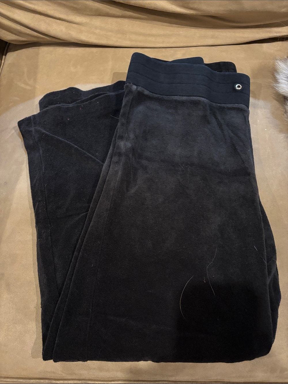 Lauren Ralph Lauren Black Velour Jogger Pants
